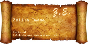 Zelina Emese névjegykártya